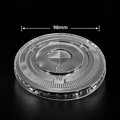 PET98 Flat Lid Clear