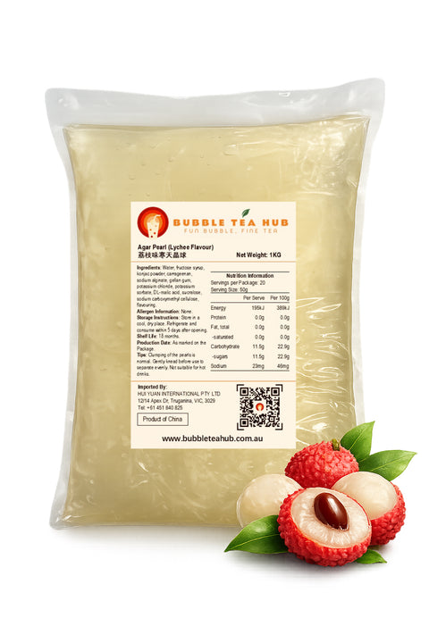 Lychee Agar Pearl Crystal Boba 1kg