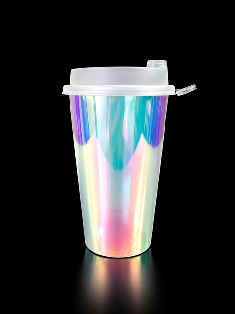 D90 Plastic Cup Lid - Frosted Clear