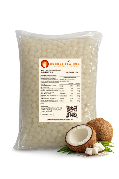 coconut agar pearl crystal boba 1kg by Bubble Tea Hub