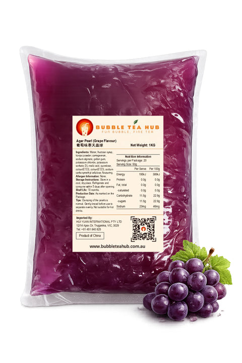 grape agar pearl crystal boba 1kg by Bubble Tea Hub