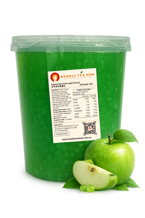 green apple popping pearl 3kg by Bubble Tea Hub