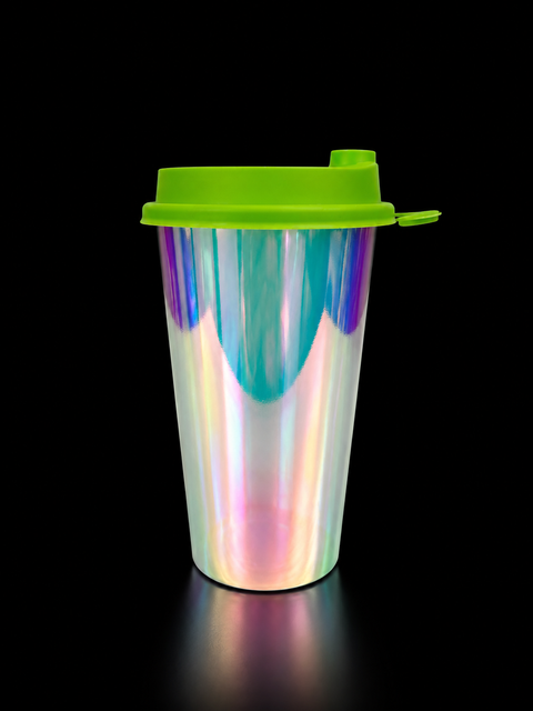 D90 Plastic Cup Lid - Frosted Fresh Green