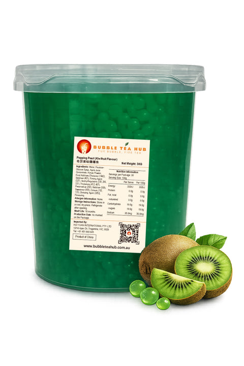 kiwifruit popping pearl 3kg by Bubble Tea Hub