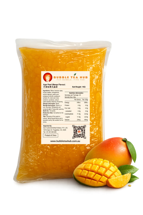 mango agar pearl crystal boba 1kg by Bubble Tea Hub