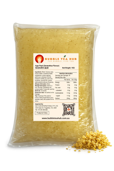 osmanthus agar pearl crystal boba 1kg by Bubble Tea Hub