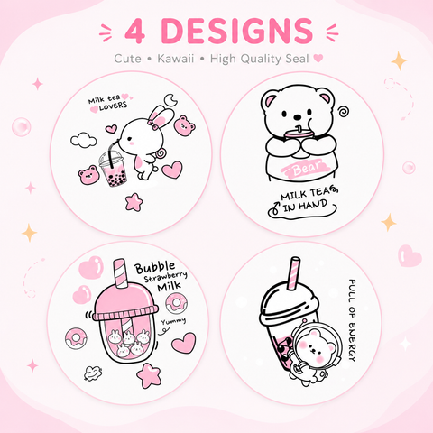 Universal 90/95 Cup Sealing Film – Matte Pink Cartoon