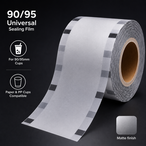 Universal 90/95 Cup Sealing Film – Matte Clear Plastic
