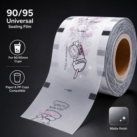 Universal 90/95 Cup Sealing Film – Matte Pink Cartoon