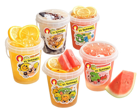 1 litre takeaway bucket cup with handle for fruit tea