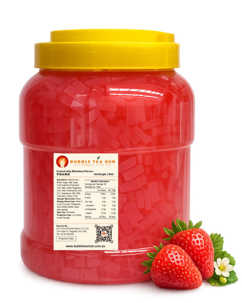 strawberry coconut jelly 2.8kg by Bubble Tea Hub